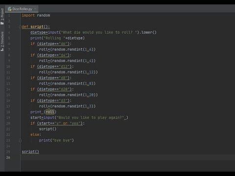 making a dice roller with python, because i don't have dice