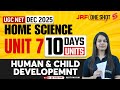 UGC NET Home Science Unit 7 | Human And Child Development UGC NET Home Science 2025 | By Aditi Mam