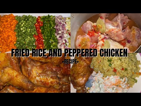 HOW TO MAKE NIGERIAN FRIED RICE AND CHICKEN from scratch|My fried rice and peppered chicken recipe
