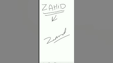 signature of name Zahid