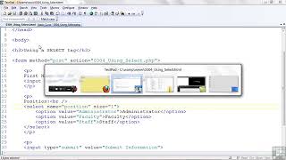 Learning Dynamic Website Design - PHP MySQL and JavaScript : Using The SELECT Tag