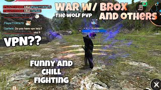 Joining a random WAR with BROX and packless players || Me using VPN 🤔?? - The wolf pvp screenshot 3