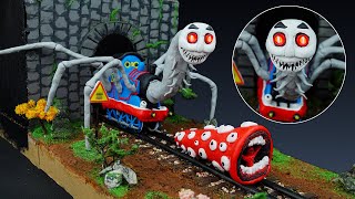 😱 Making THOMAS.EXE SPIDER vs TRAIN EATER - Leovincible &Trevor Henderson Creatures with Clay