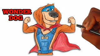 How to Draw Wonder Dog from Wonder Dog Movie | Step by Step Tutorial