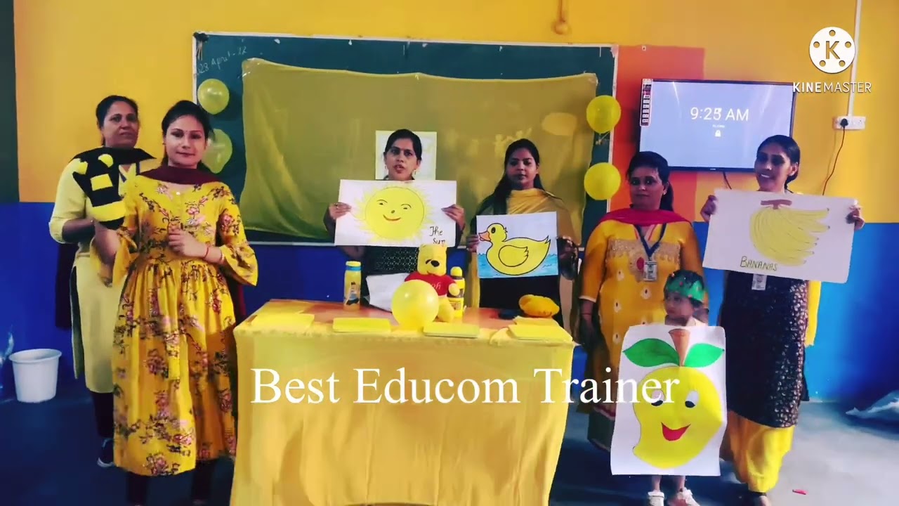 Yellow colour day for kindergarten | best school activity | yellow colour song
