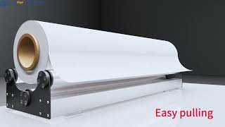 Famous 39.4" Paper Roll Dispenser Paper Cutter Rack Media Roll Holder for DTF Film and Vinyl Roll Wealth