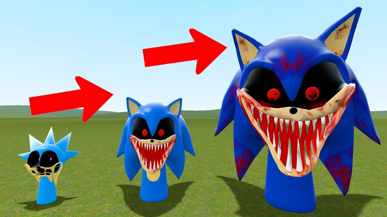 NEW UPGRADED EVOLUTION OF SONIC SPRUNKI FAMILY SIZE COMPARISON IN Garry's Mod