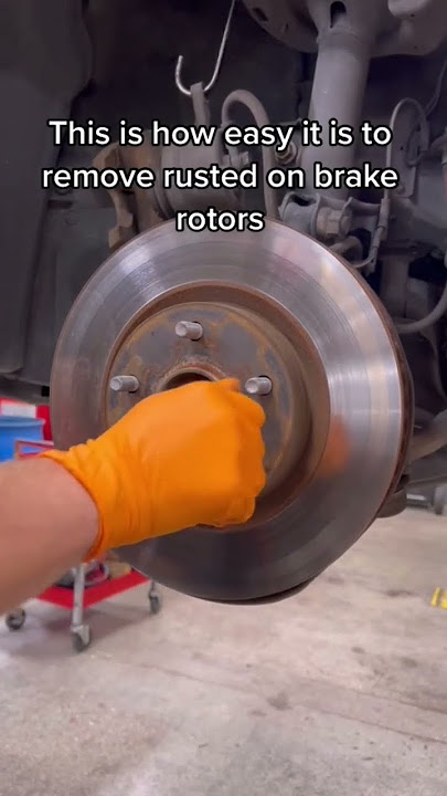 this is how easy it is to remove rusted on brake rotors #mechanic #shorts