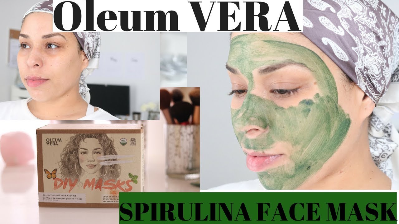 DIY Organic and Natural Spirulina Face Mask Oleum Vera Facial Kits