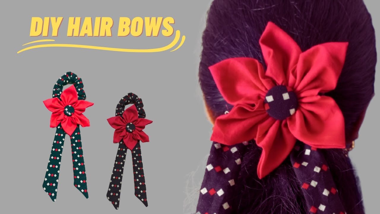 how to make hair bow ! DIY Bow Scrunchies ! DIY hair bows ! how to make