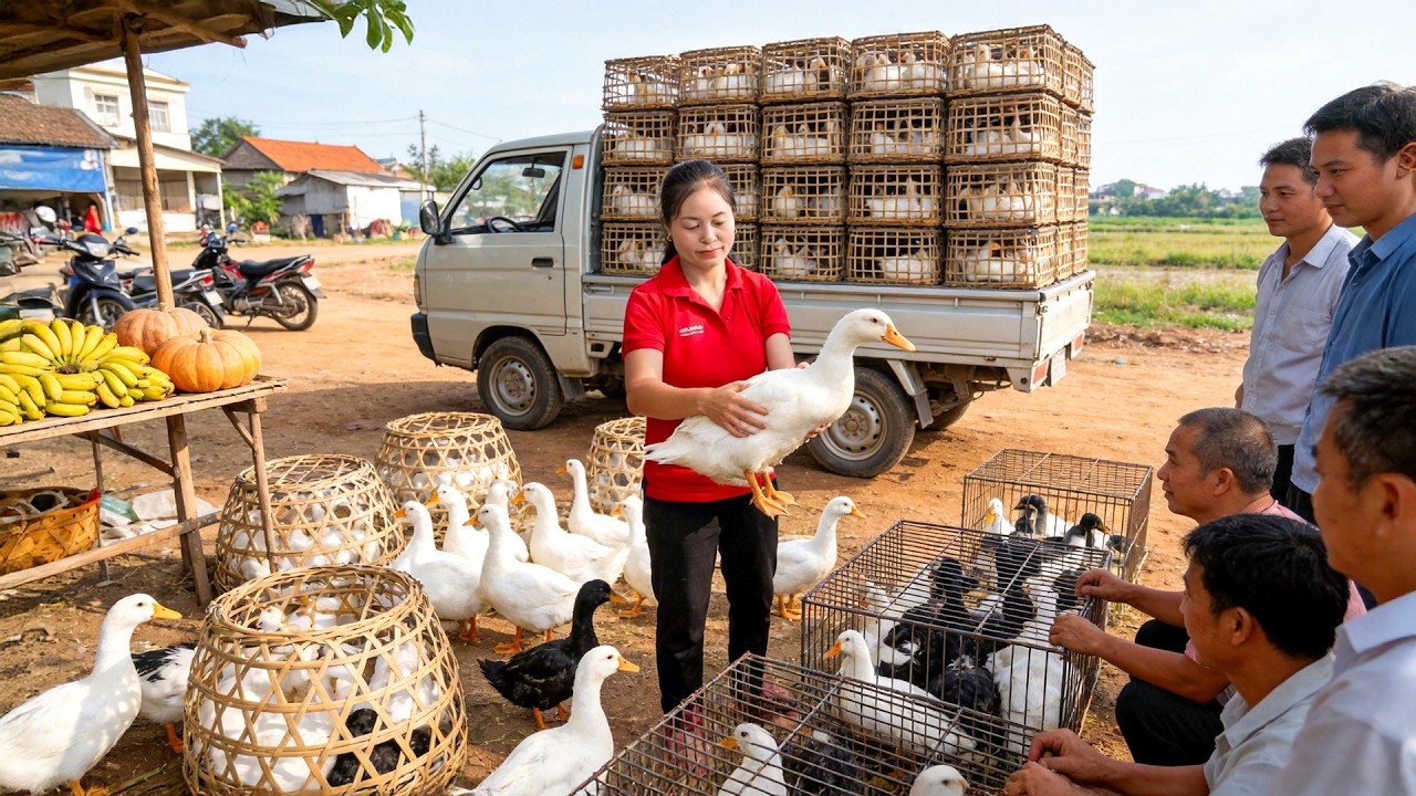 Buy Large Flock Of Ducks - Use Truck To Transport Many Ducks Go To Sell For Villager | Farm Farm TV