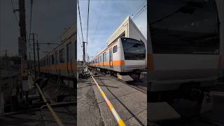 【五日市線】屋城第一踏切をJR東日本E233系0番台電車が通過します。 カンカン高音質ASMR #shorts #railroadcrossing #japanesetrain