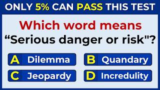 Only 5% Can Pass This Test | Match The VOCABULARY Words