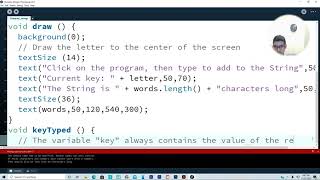 Making a character string in processing Profile