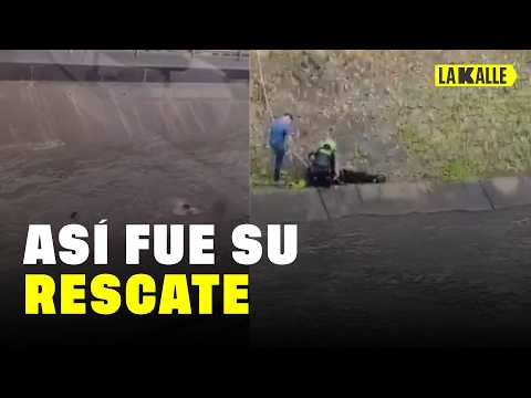 Video: dos personas fueron arrastradas por fuerte corriente de agua en Bogotá