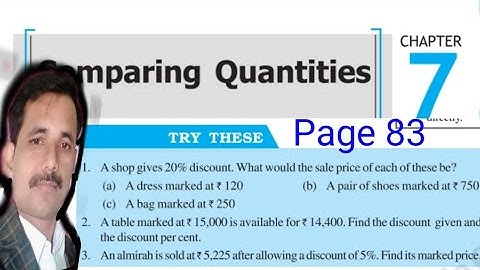 Try these || Ch 7 comparing quantities || #ncertmaths class 8 page 83