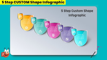 68.PowerPoint Presentation with 5 Step Custom Shape Infographic|Free PowerPoint|Microsoft 365