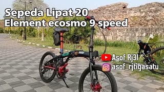 Review Sepeda Lipat 20 Element Ecosmo 9 Speed