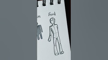 How to draw stickman in 3 ways✏️#art #tutorial #howtodraw #stickman #drawing