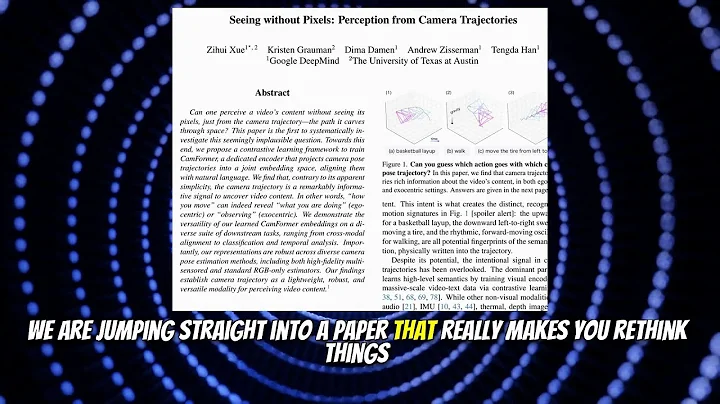 Seeing without Pixels: Perception from Camera Trajectories (Nov 2025)