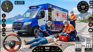 Ambulance City Rescue Simulator 3D Game 911 Us Emergency Ambulance - #ambulancegames #brazil #part13 screenshot 2