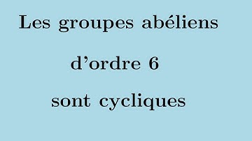 Classification des groupes abéliens d