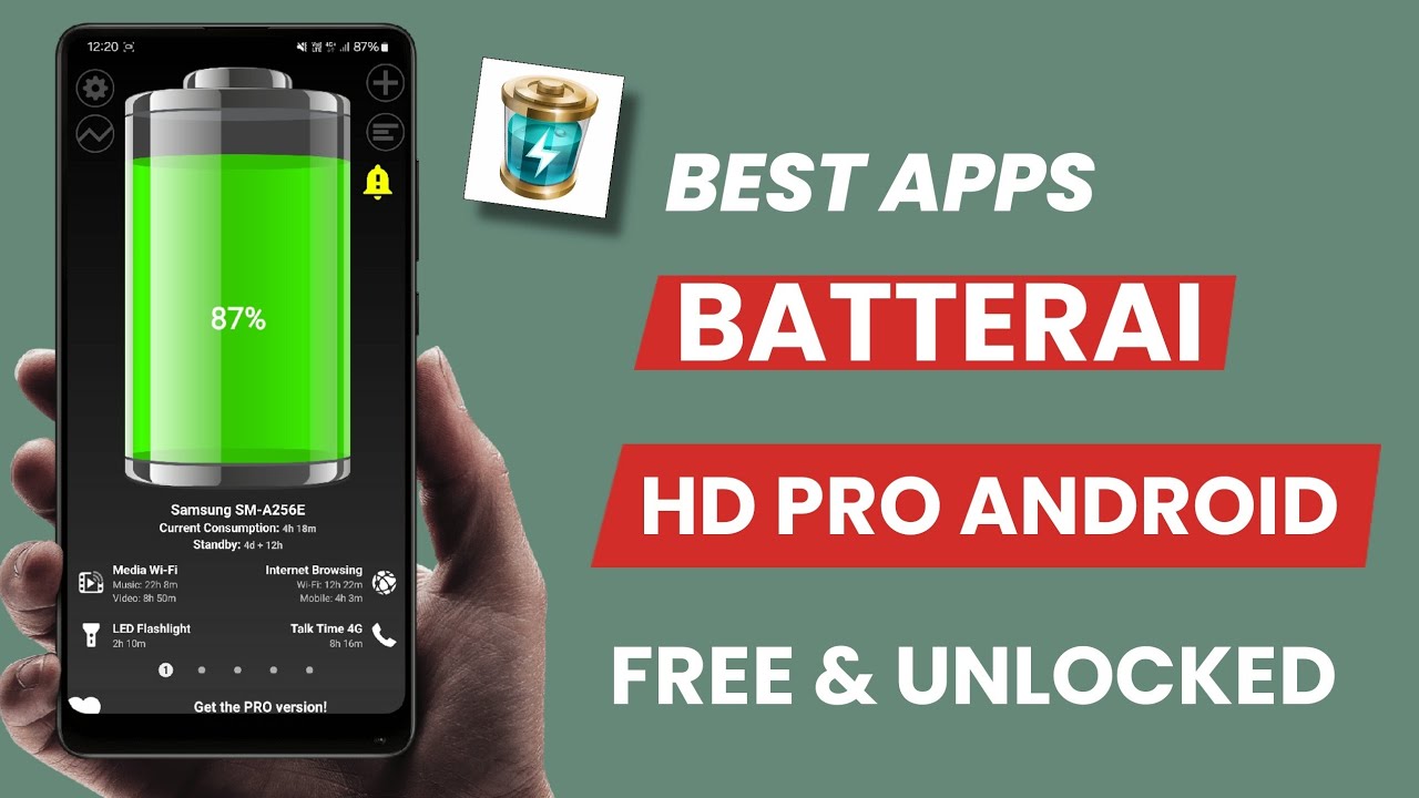 Best Free Battery HD Pro App for Android - YouTube