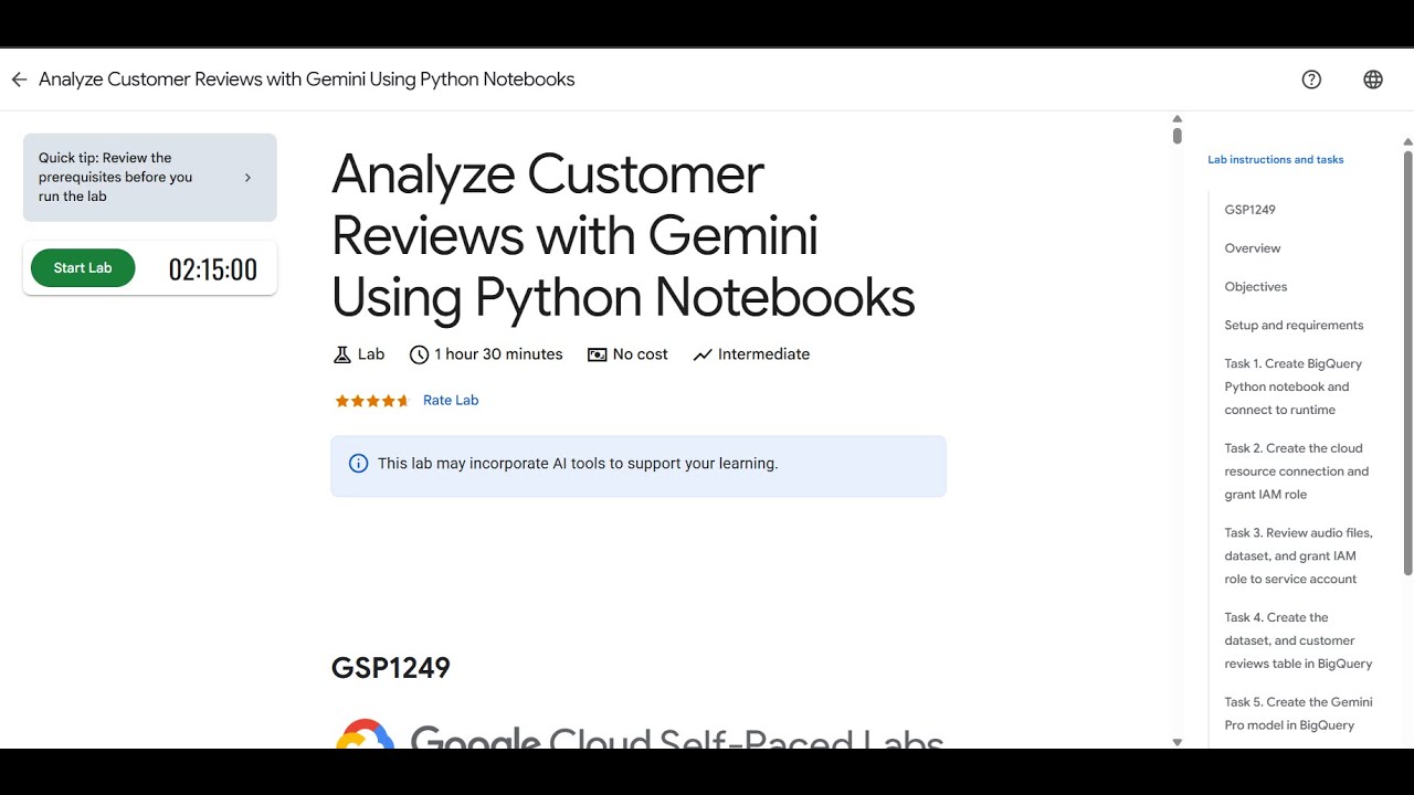 Analyze Customer Reviews with Gemini Using Python Notebooks | Lab ...