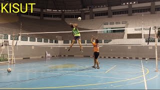 WARMING UP KISUT,SUPERMAN NYA RIAU || OMPONG GALIH FARQI ADU KUAT PUKULAN KERAS GOR PPLP🏐 RIAU