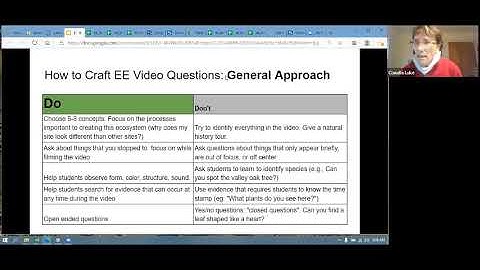 Ecosystem Exploration: Education Workshop 11/18 (short version)