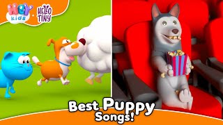 The BEST Songs with Puppies! 🐶🐾 | HeyKids and Hello Tiny | Animaj Kids