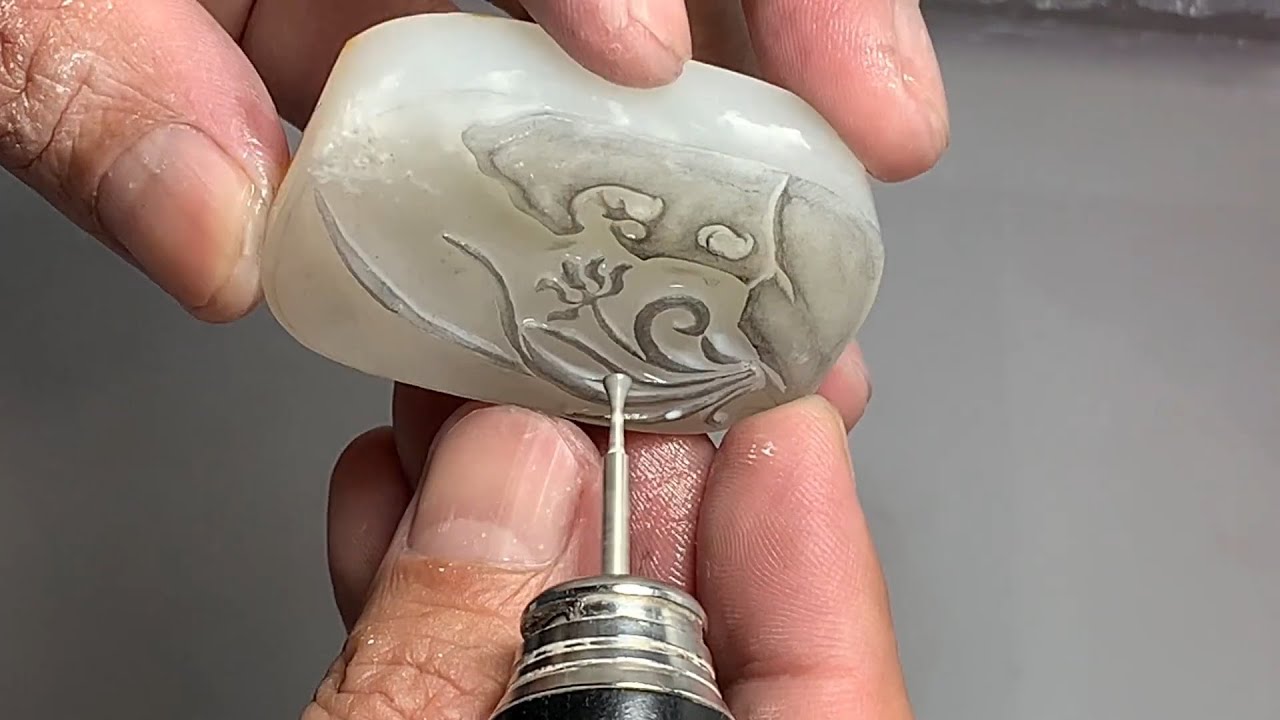 3D Jade Carving Flower 282