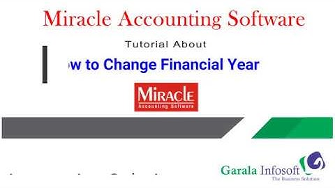 How To Change Financial Year in Miracle Accounting Software | Change Year (Gujarati)