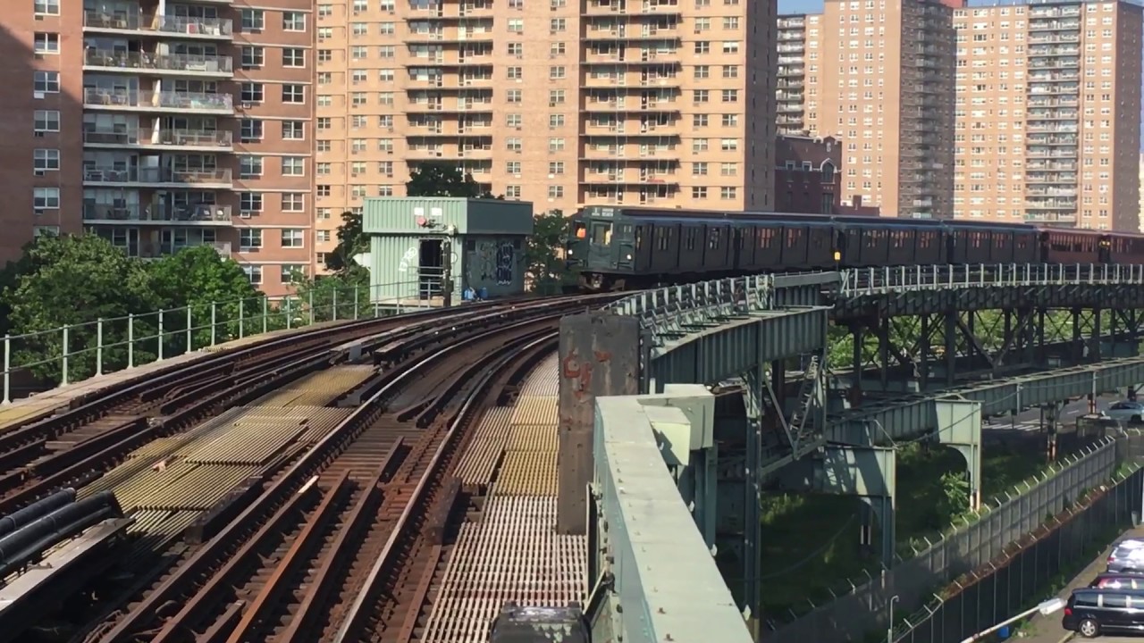 R1/R9s with the BRT Brooklyn Union Elevated Cars passing West 8th Street