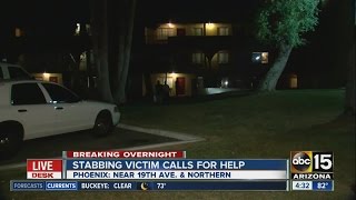 Stabbing victim calls for help in Phoenix