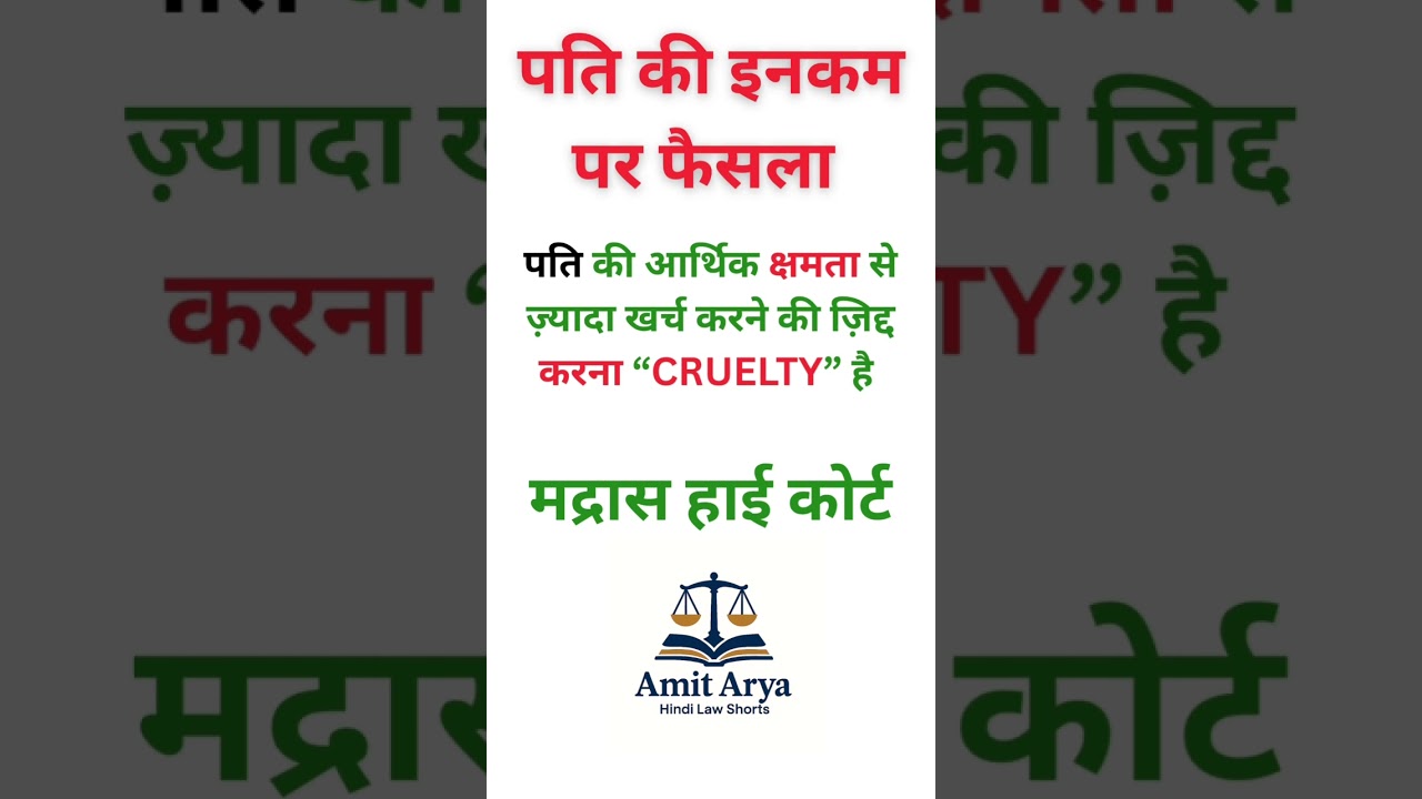 Madras High Court Order | Amit Arya | Hindi Law Shorts 