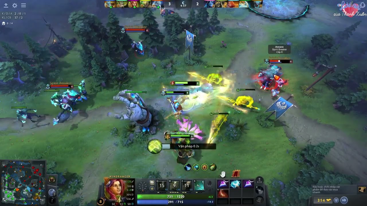 [WR-02] Windranger + Underlord [Hardlane] vs Riki + Shadow Shaman  