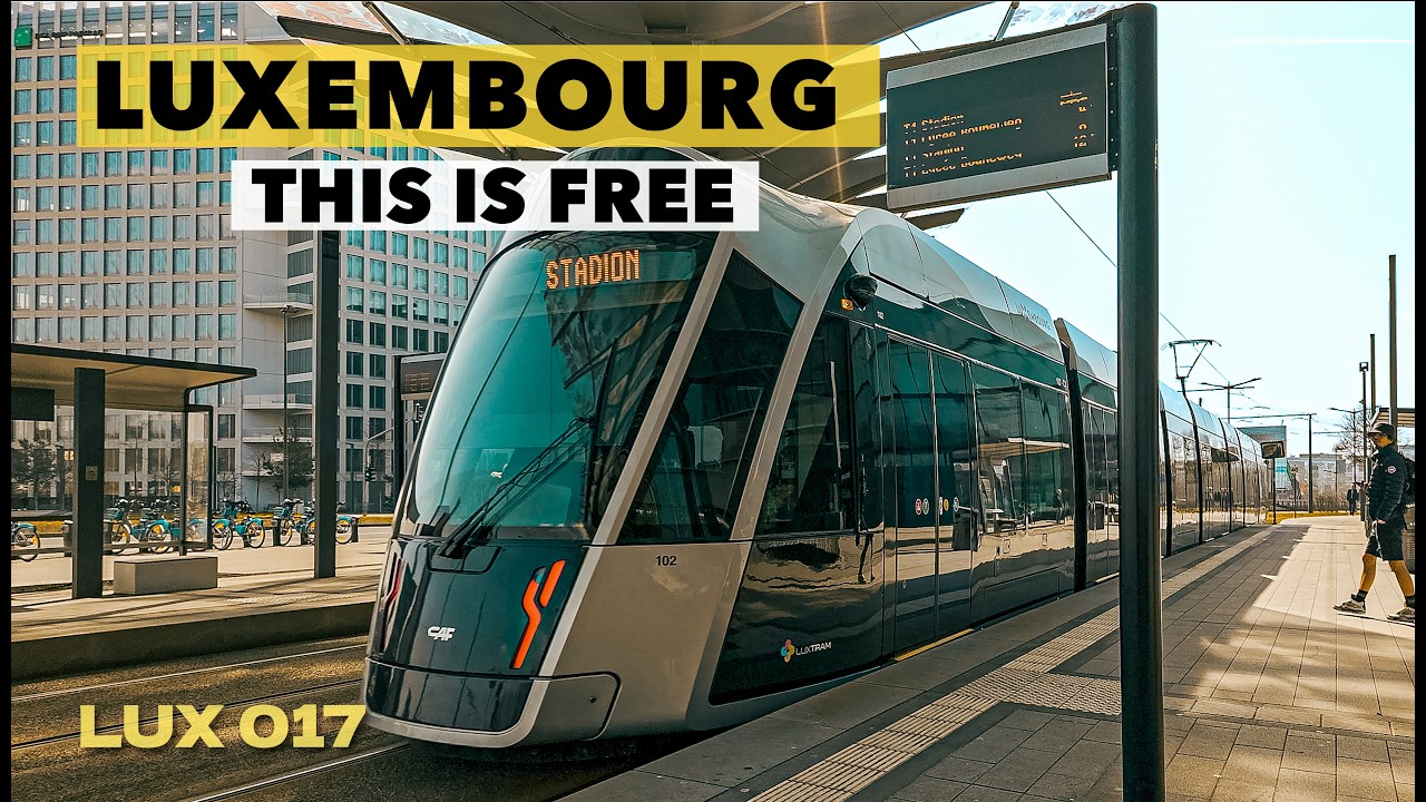 LUXEMBOURG 🇱🇺 This Modern Tram is Free for Everyone | Living in Luxembourg City 4K | 017