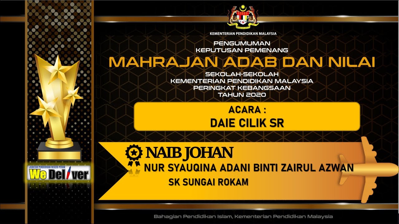 JOHAN DAIE CILIK SR NEGERI PERAK 2020