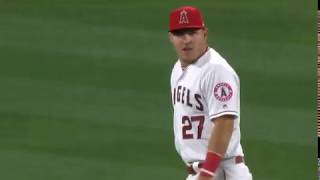 Mike Trout makes a perfect throw home Update