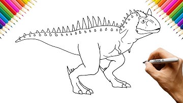 How to Draw Carnotaurus lvl 40 from Jurassic World: The Game