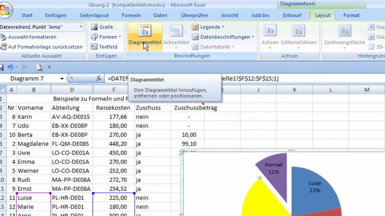 Excel Kreisdiagramme Youtube