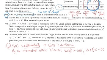AP Calc Review Table Problems Part 1