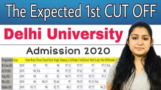 DU Admission  - First Cut Off list of DU 2020 - Expected Cut off for Delhi University Admission 2020