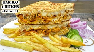 CHICKEN SANDWICH RECIPE | SANDWICH RECIPE | BAKERY STYLE CHICKEN TIKKA SANDWICH