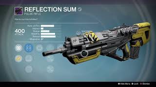 Destiny 1 Reflection Sum Trials of Osiris legendary pulse rifle drop