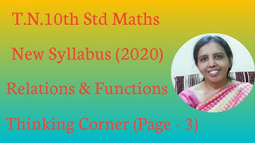 T.N.10th std maths - Thinking Corner | relations&functions |