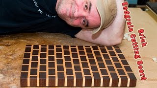 Brick End Grain Cutting Board A brick end grain cutting board as a Christmas present. Dimensions: http://www.garagewoodworks.com/garage_blog/2016/12/10/