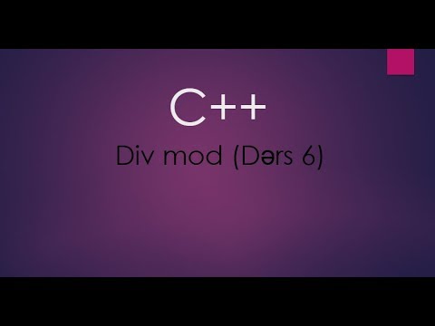 C++ Div mod (Ders 6) - YouTube