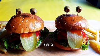 Juicy Burger Recipe | Zombie Burger | Beef Burger | Food Flame screenshot 3